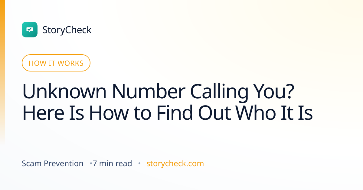 Title card: Unknown Number Calling You? Here Is How to Find Out Who It Is