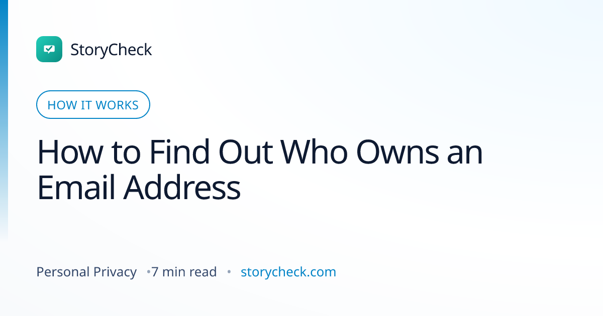 Title card: How to Find Out Who Owns an Email Address